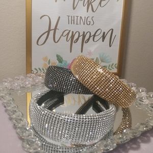 Black, Silver, and Gold Headbands